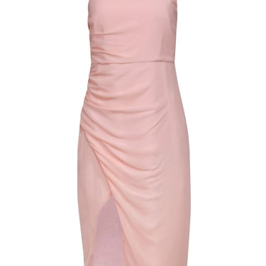 NBD - Petal Pink One Shoulder Side-Gathered Gown Sz S
