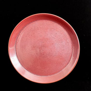 Vintage Danish Modern Desiree THULE Red Stoneware Pottery 12" Plate Chop Plate Platter Denmark SOLD INDIVIDUALLY 2 Available 