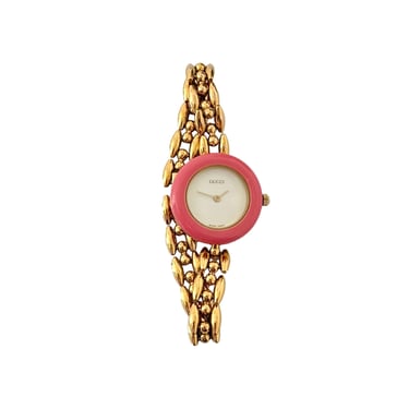 Gucci Gold Interchangeable Pastel Bezel Watch