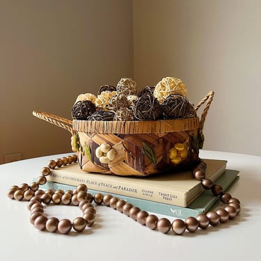 Woven Wicker Floral Nesting Basket 