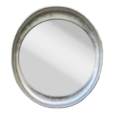 COMING SOON - Vintage Empire Style City Antiques Reproductions of Los Angeles Silver Leaf Oval Wall Mirror