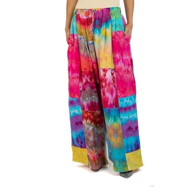 Morphew Collection Ice Dyed Silk Oversized Box Pleat Pants 