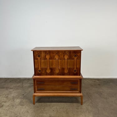 1960s Highboy with sculpted spade handles 