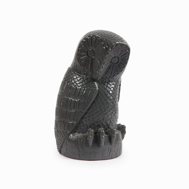 19.25" Ceramic Owl Sculpture Mid Century Modern 