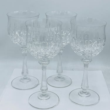 Vintage set of four Water  Wine Goblets "Classic" by Mikasa- NORMANDY Discontinued Pattern 