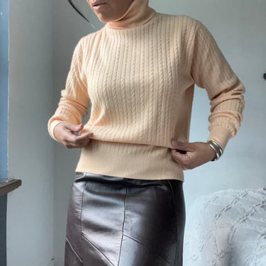 vintage peach fuzz cashmere sweater 
