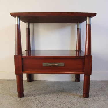 Solid Cherry Nightstand By Willett Furniture, Trans-Asian Series 