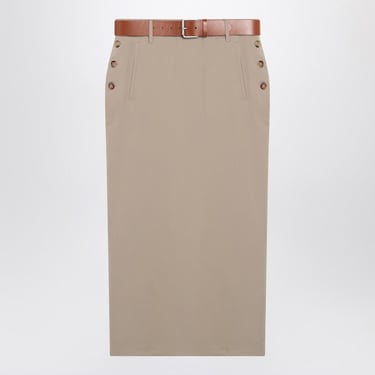 Moschino Jupe With Beige Wool Skirt Women