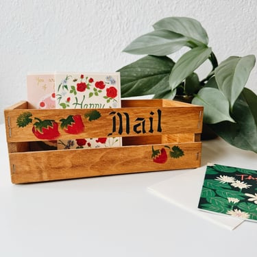 Wooden Strawberry Mail Crate