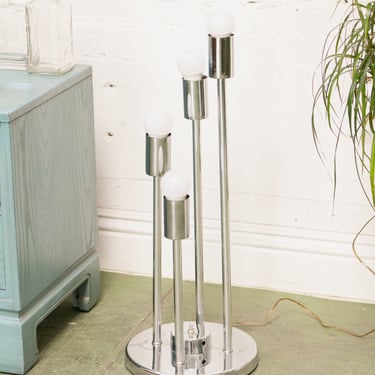 Vintage Chrome 4 Prong Floor Lamp