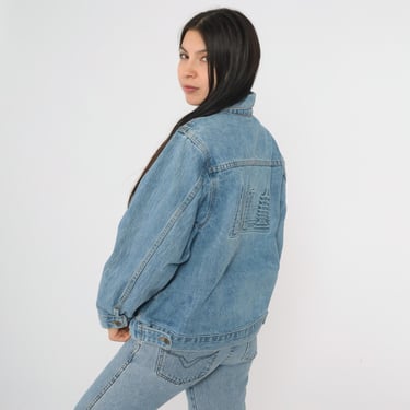 80s〜90s embossing denim jkt made in US 80s Denim Jacket SERGIO