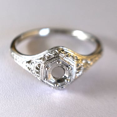 Filigree Style Engagement Ring