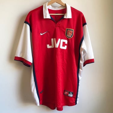 1998/00 Nike Arsenal Gunners Red Home Soccer Jersey