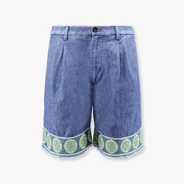 Valentino Men Valentino Blue Bermuda Shorts