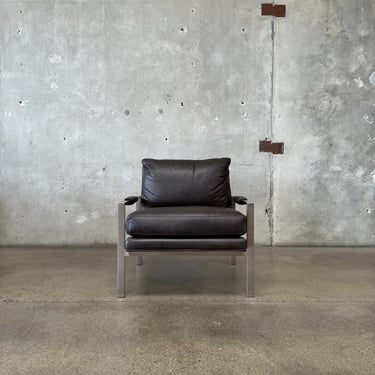 Milo Baughman Leather Lounge Chair for Thayer Coggin