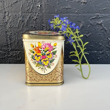 English Floral Tin