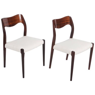 Rosewood Dining Chairs by Niels Otto Møller Model 71 