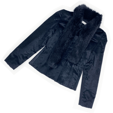 Miu Miu F/W 2000 faux fur collar jacket