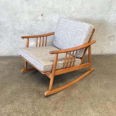 Vintage Mid Century Danish Rocker with New Cushions / Upholstery
