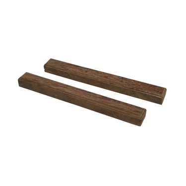 Chinese Pair Natural Wood Grain Patina Rectangular Paperweights ws4681E 