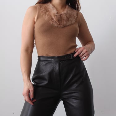 90s Fur Collar Top