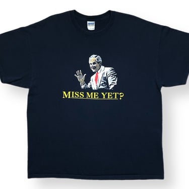 Vintage 00s George W Bush “Miss Me Yet?” Funny Political Graphic Presidential T-Shirt Size Large 