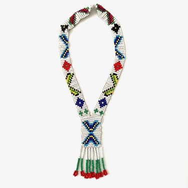 Antique Native American Beaded Necklace 