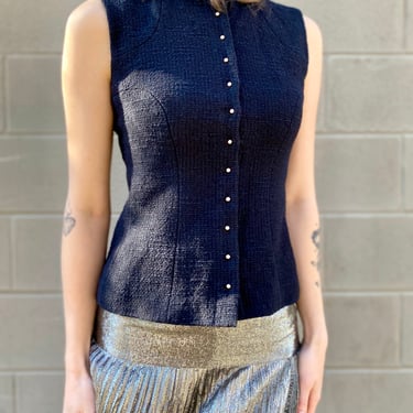 Midnight Chanel Boucle Vest