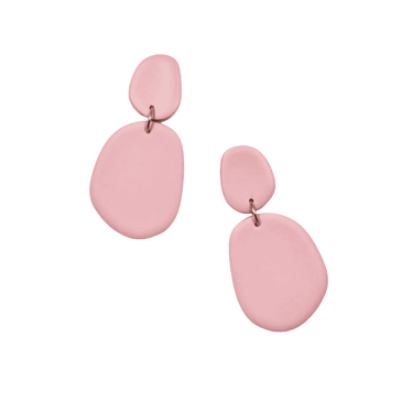 Pebble Drop Earrings - Rose