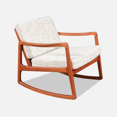 Ole Wanscher Model FD-120 Teak Rocking Chair for France & Son