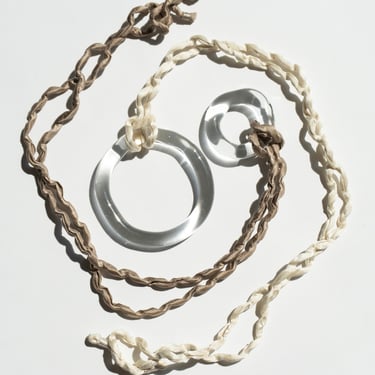 Small Handblown Glass Necklace in Stone