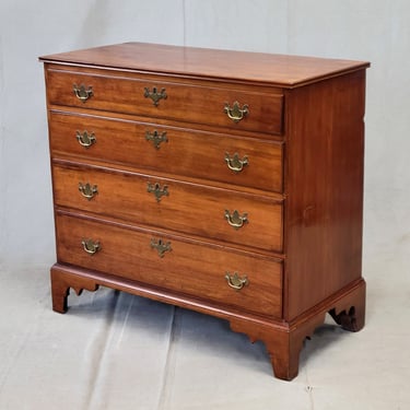 Antique 19th Century American Chippendale Cherry Chest of Drawers