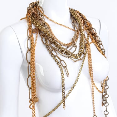 6-Strand Chain Statement Necklace