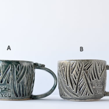 Love You Mugs | Handmade Pottery | Gifts for Him | Gifts for Her | Gifts for Them 