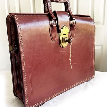1920's Leather ART DECO Briefcase Bag 1930s Brown TUFIDE, Case, Vintage, Antique, Men's, Flapper Era, Stebco, Yale, Carry On, Purse, Luggage 