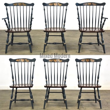 Blue Harvest Dining Chairs by Hitchcock - Set of 6 