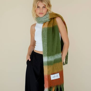 ARCTIC FOX &amp; CO. The Stockholm Recycled Scarf - Mossy Spring on Garmentory