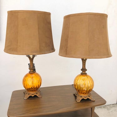 Amber Glass Lamps