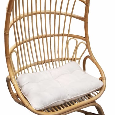 Rattan Cocoon Chair with Cushion 