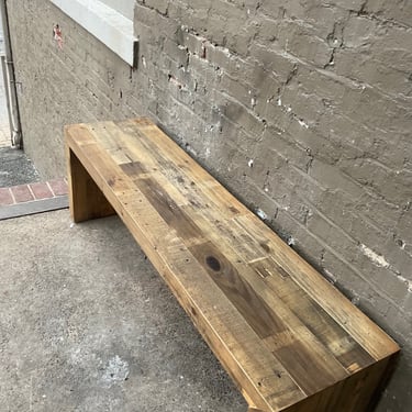 Rustic Bench with Cushion