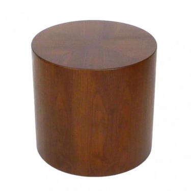 Walnut Drum Side Table by Lane