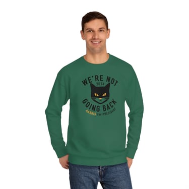 Kamala &quot;Not Going Back&quot; Black Cat Sweatshirt (Printify)