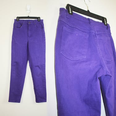 Vintage 1990s Purple High Waist Jeans, Size 28 Waist 