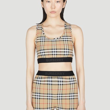 Burberry Women Check Sports Bra