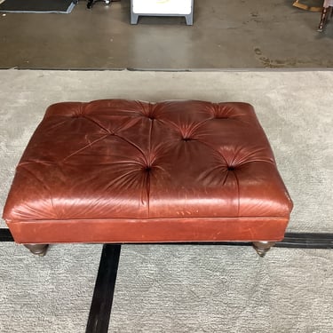 Brown Leather Ottoman