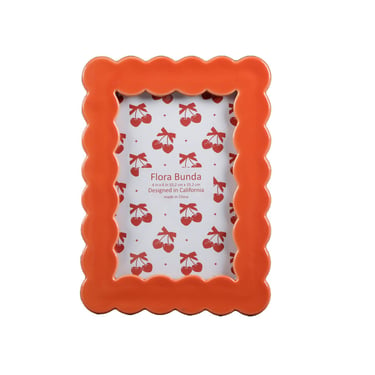 Orange Scallop Edge Ceramic Frame