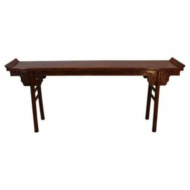 Asian Alter Table Console Hand Carved Wood 