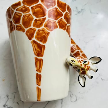 3D Giraffe Handmade 8oz Coffee Mug by Blue Witch by LeChalet