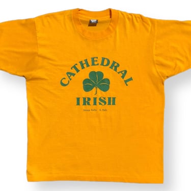 Vintage 90s Sioux Falls Cathedral Irish South Dakota Single Stitch Graphic T-Shirt Size XL 