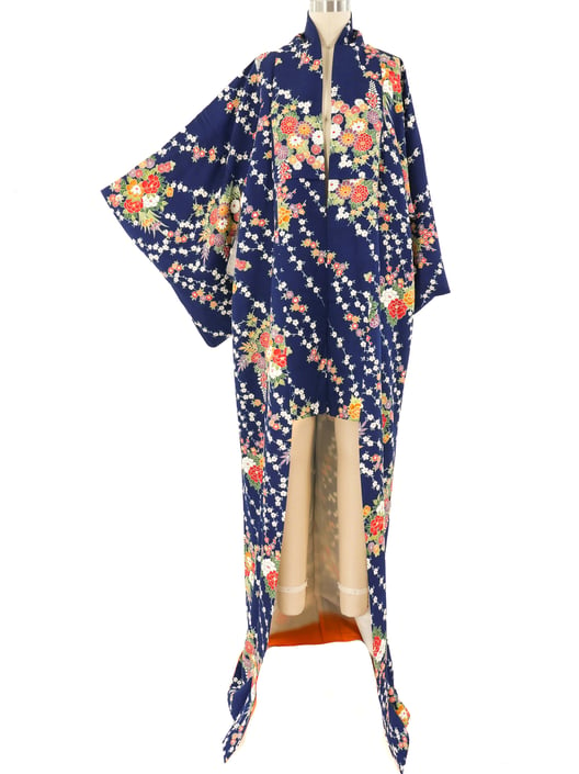 Japanese Floral Print Kimono